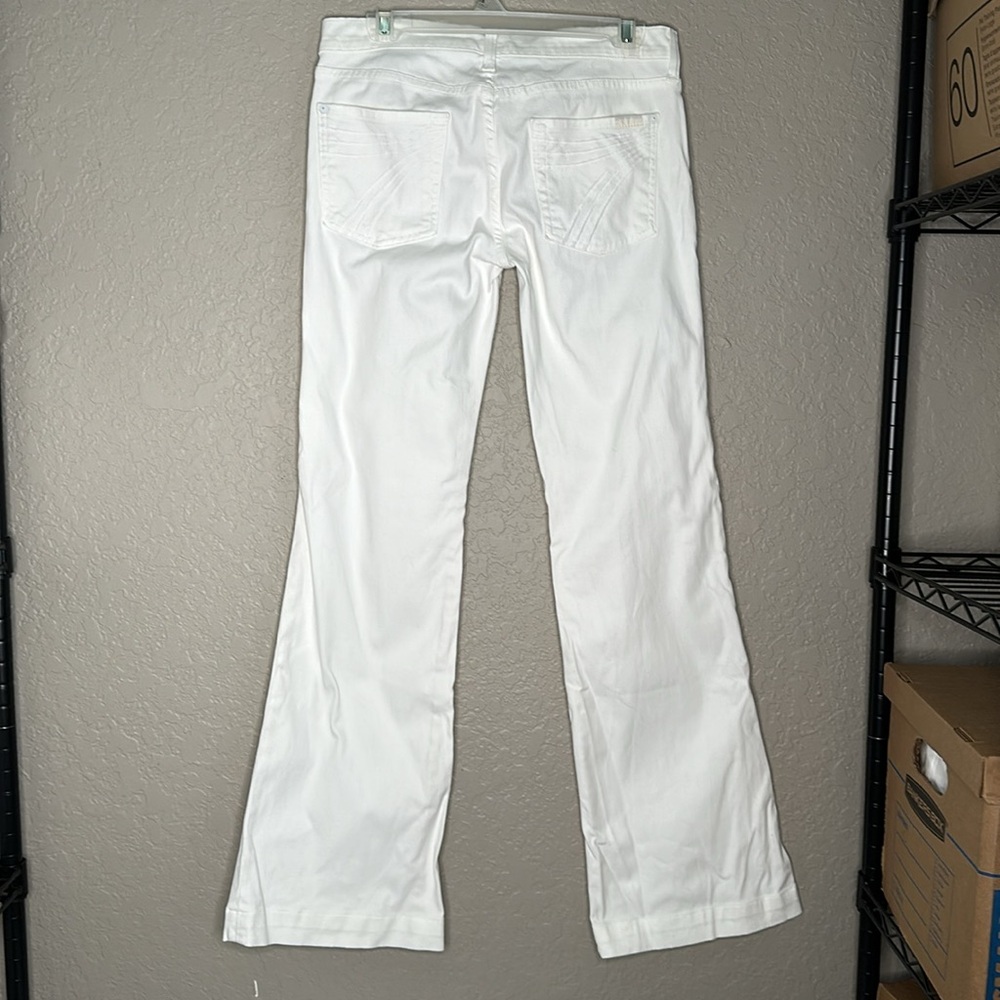7 For All Mankind White Flare Jeans